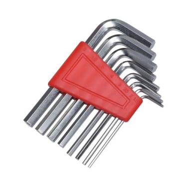 Imagem de Conjunto De Chaves Allen Em L Compacto 8PCS Métrico Imperial Para Repa