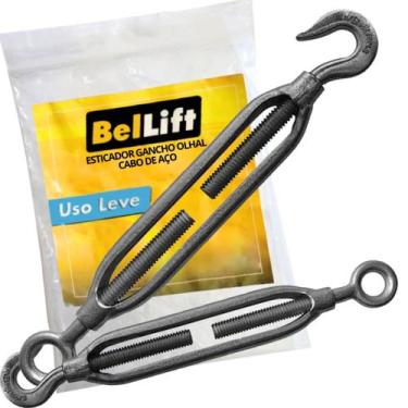 Imagem de Kit C/ 5 Esticador Gancho Olhal Cabo de Aço 12,5mm Beltools