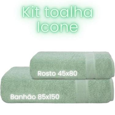 Imagem de Kit Toalhas Camesa Ícone NanoSoft Banho 85x150 Rosto 45x80 V