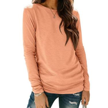 Imagem de Túnica ATHMILE Halloween feminina de manga comprida laranja clara