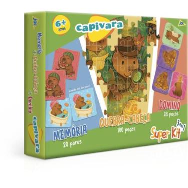 Imagem de QUEBRA-CABEÇA Cartonado Capivara Super KIT 3 em 1 - Toyster