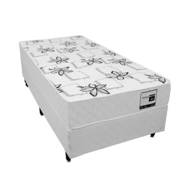 Imagem de Cama Box com Colchão Solteiro Americano Mega Light Branco - 096x203