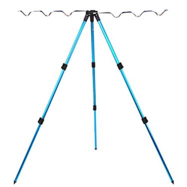 Imagem de Suspensórios tripé portátil suporte para vara de pesca liga de alumínio suporte para tripé telescópico suporte portátil para vara de pesca montagem rack varas de pesca varas de pesca varas de pesca va
