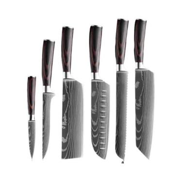 Imagem de Conjunto De Facas De Cozinha Em Aço Inoxidável 7Cr17Mov 1-9PCS Facas D