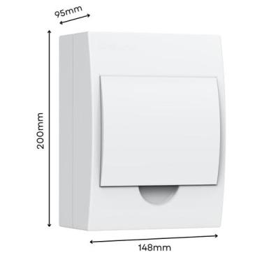 Imagem de Quadro Caixa De Distribuição Branco Para Disjuntores Din Sobrepor Enca