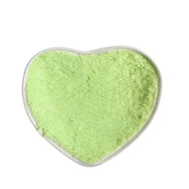 Imagem de 1 peça antiderrapante super macia de espuma absorvente de fibra fina para banheiro, chuveiro, coração, tapete de banho, tapete antiderrapante (verde)