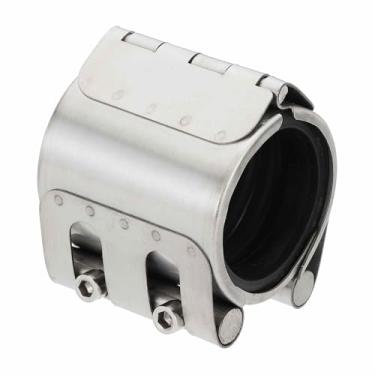 Imagem de HARFINGTON Grampo de reparo de tubulação 2-1/10.2 cm OD 56mm-59mm 304 aço inoxidável selador de vazamento reparo de tubo de emergência para tubos de metal plástico água gás linhas de óleo, prata