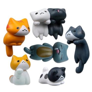 Imagem de Lindo espelho retrovisor ornamentos decorações painel caminhão interior decoração engraçado EV presentes decorativos RV acessórios universais desenhos animados animais (6 peças)