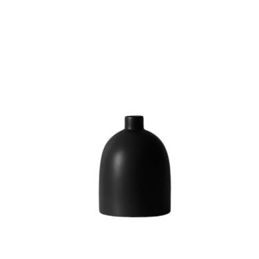 Imagem de Moderna pequena cerâmica preta flores secas/vaso hidropônico arranjo sala de estar mesa decoração centros de mesa