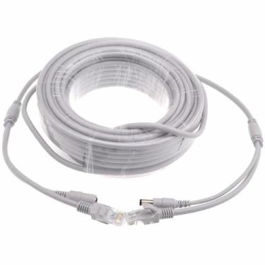 Imagem de Cabo Ethernet De 5M 10M 20M 30M Com Fonte De Alimentação RJ45 DC Para 