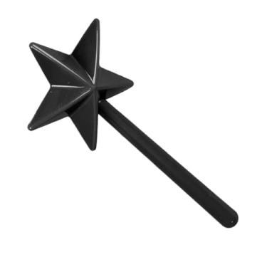 Imagem de ZAWELIYO Varinha de Saleiro e Pimenteiro, Formato de Pentagrama, Dispensador de Três Furos, Recarregável, Removível, Saleiro e Pimenteiro, Varinhas Mágicas de Sal Duplo (Preta)