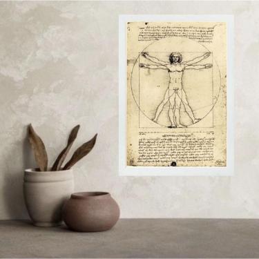 Imagem de Quadro Da Vinci O Homem Vitruviano 33X24Cm