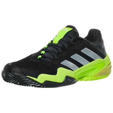 Imagem de adidas Barricade 13 Clay Court Tênis masculino, Preto/Zero Metálico/Limão Lúcido, 45