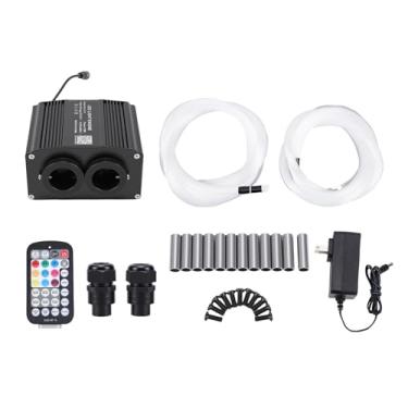 Imagem de Cosiki Kit de Luz de Teto Estrela de Fibra óptica 18w, Rgbw Led Cabeça Dupla Cintilação Starlight Headliner Com Controle Remoto, para Decoração de Casa de Carro (plugue americano)
