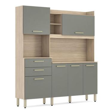 Imagem de Cozinha Compacta Select 6 Portas E 2 Gavetas Avena Menta - Demóbile Avena Menta