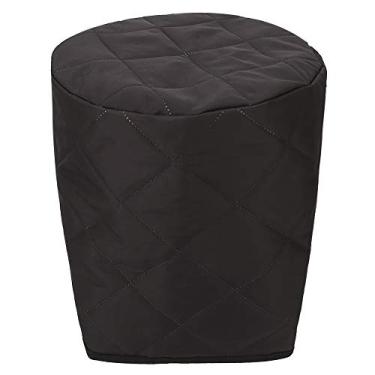 Imagem de Capa protetora redonda para panela de sopa à prova d'água, grossa, macia, confortável, durável, fogão de cozinha, eletrodomésticos, capa protetora para panela de sopa, preta 28 x