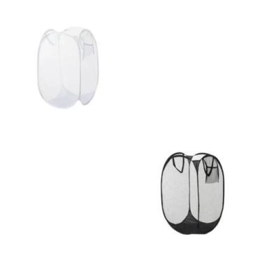 Imagem de Cesto De Roupa Suja Dobrável De Grande Capacidade Com Estrutura De Mal