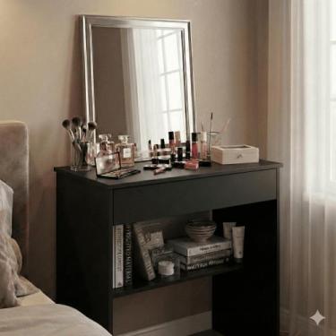 Imagem de Escrivaninha Para Computador com 1 Gaveta Resistente com Facil Montage