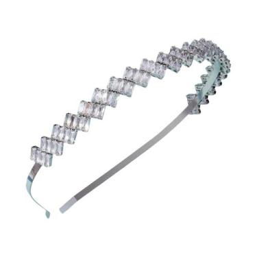 Imagem de Tiara De Cabelo Feminina Artesanal Com Zircônia Para Casamento, Festa 