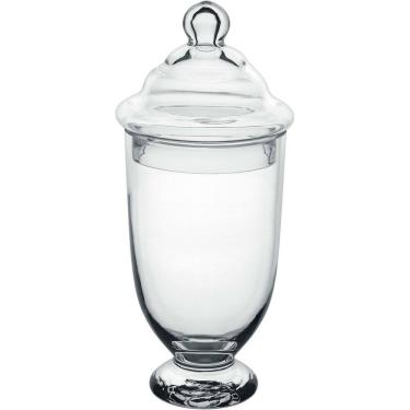 Imagem de POTICHE DECORATIVO BOMBONIERE HOME&CO VIDRO 29x13x13cm TRANSPARENTE