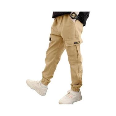 Imagem de Calças Esportivas Slim Fit Para Meninos Em Cores Sólidas, Calças Casua