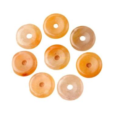 Imagem de Pingente De Pedra Natural De Cristal Ágata Em Formato De Rosquinha Com