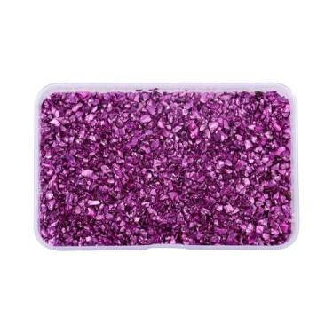 Imagem de Pedras De Vidro Trituradas De Resina Colorida Irregular 80g Para Decor