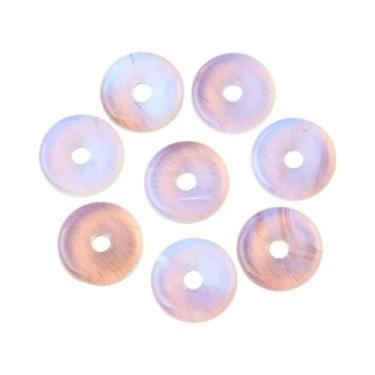 Imagem de Pingente De Pedra Natural De Cristal Ágata Em Formato De Rosquinha Com