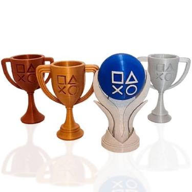 Imagem de Troféus PSN com o Platina - Kit 4 unid - Tam GG - 3D Think BR
