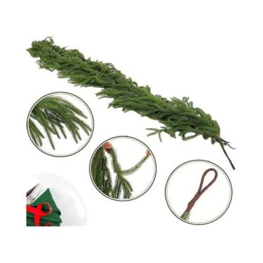 Imagem de Guirlanda Artificial De Pinheiro Norfolk De 1,8m Com Toque Real, Verde