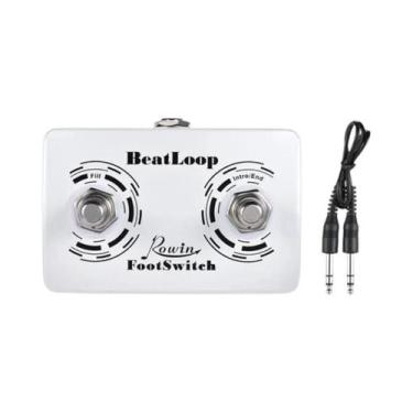 Imagem de Pedal Duplo De Controle De Pé Para Máquina De Ritmos, Guitarra Rowin E