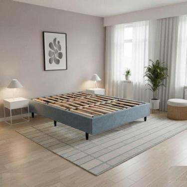 Imagem de Base Box Na caixa Cama Casal Desmontável 137x187 Fácil Montagem - Tuia