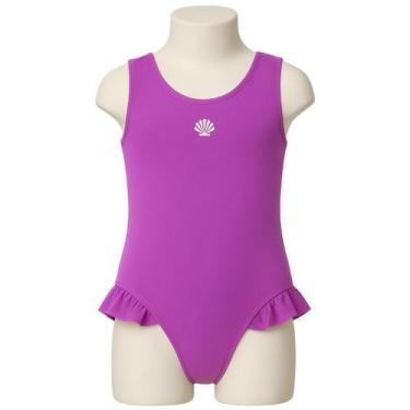 Imagem de Maiô Infantil Praia Natação Menina Com Proteção Solar Uv - Fofotinhos,