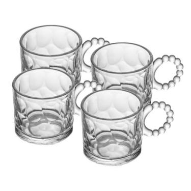 Imagem de Conjunto 4 Xícaras Caneca Cafe Balls 100ml Cristal - Wolff