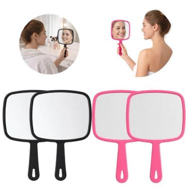 Imagem de 4 Espelhos de Mão Retangular Para Salão Cabelo Maquiagem - Ami, 3