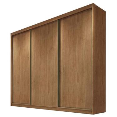 Imagem de Guarda Roupa Casal Logan 3 Portas de Correr 8 Gavetas MDF Cumaru 23