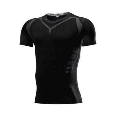 Imagem de Camiseta De Compressão Masculina De Secagem Rápida Para Corrida, Respi