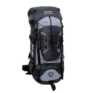 Imagem de Mochila Camping 75 Lts Viagem Trilha Reforçada Trekking - Clio, Preto