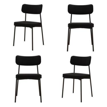 Imagem de Cadeira Mynna Fixa C/4 Pes 525 X 470 X 790 Mm C/4 Un. Preto Preto - CO