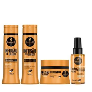 Imagem de Kit Haskell Infusão de Óleos Shampoo 300ml + Condicionador 300ml + Más