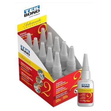 Imagem de Cola Instantanea N2 Artesanato Tekbond 20 Gramas 10 Unidades