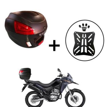 Imagem de Baú para moto Awa Proos 29 Litros + Suporte Superior Xre 300, Preto
