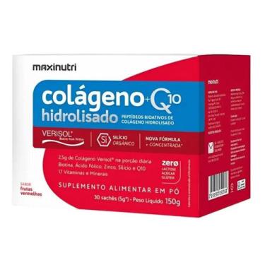 Imagem de Colágeno Hidrolisado Verisol Q10 30 Sachês 5g Maxinutri, Frutas Vermel