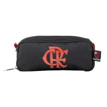 Imagem de Estojo Escolar infantil Duplo Flamengo Mengo Rubro Negro Original-Unissex