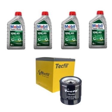 Imagem de Kit Troca De Óleo Mobil Kawasaki Z750/z800/z1000 + Filtro