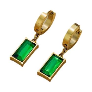 Imagem de Conjunto De Joias De Zircônia Verde Para Mulheres AKOL, Colar E Brinco
