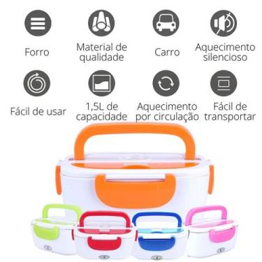 Imagem de Marmiteira Elétrica Portátil 12v Bivolt P/ Uber Casa Carro - MARMITA C