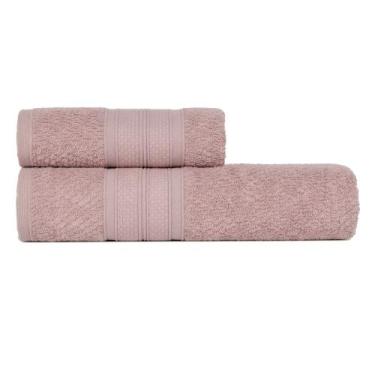 Imagem de Jogo de Toalhas de Banho e Rosto Karsten Nuvia Kit com 2 Peças, Rosa v
