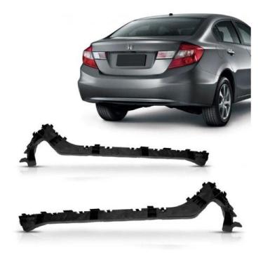 Imagem de Par Guia Suporte Parachoque Traseiro New Civic 2012 A 2016 - MUTKIT