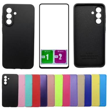 Imagem de Kit Capa Aveludada Para Galaxy A56 + Pelicula Vidro 3d 9D - Mustangsho